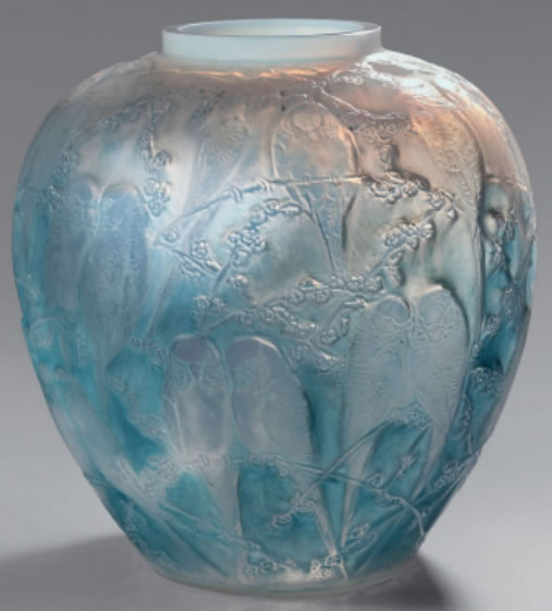 Rene Lalique Vase Perruches