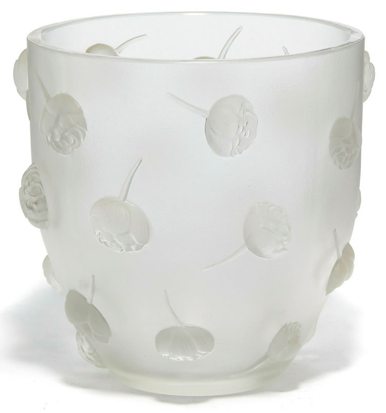 R. Lalique Pivoines Vase