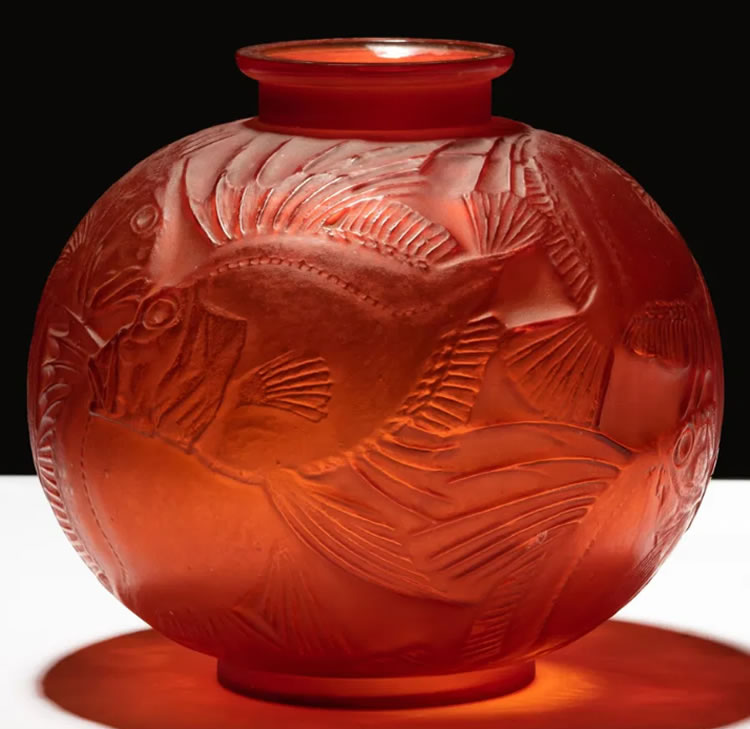 Rene Lalique  Poissons Vase 