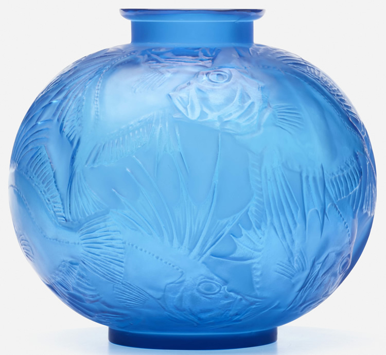 R. Lalique Poisssons Vase
