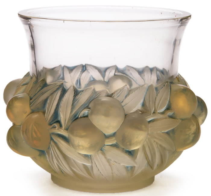 Rene Lalique Vase Prunes