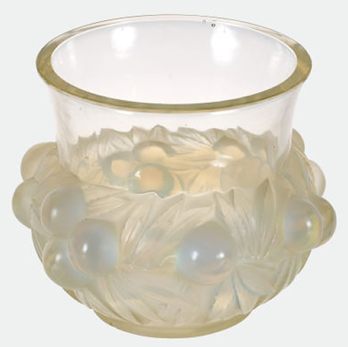 R. Lalique Prunes Vase