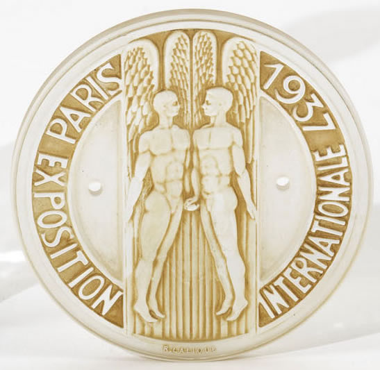 Rene Lalique Medallion Exposition Internationale Paris 1937