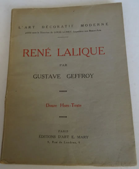 Rene Lalique  Rene Lalique Par Gustave Geffroy Book 
