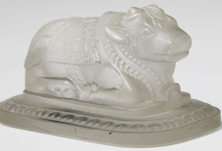 R. Lalique Sacred Bull Paperweight