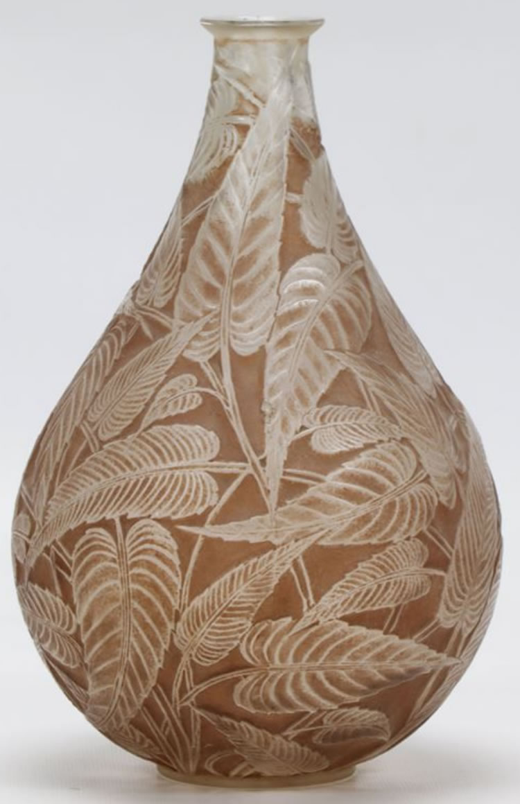 Rene Lalique Vase Sauge