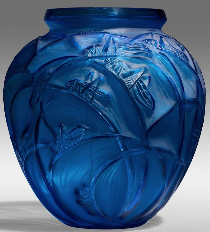 Rene Lalique  Sauterelles Vase 