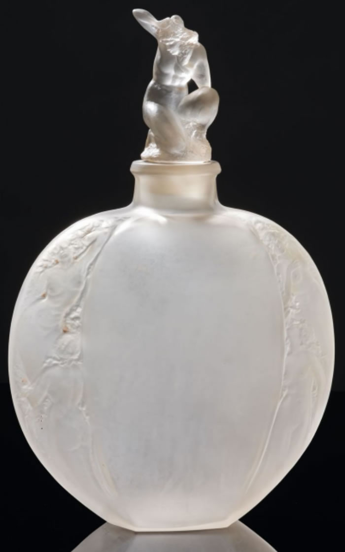 Rene Lalique Vase Sirenes Avec Bouchon Figurine