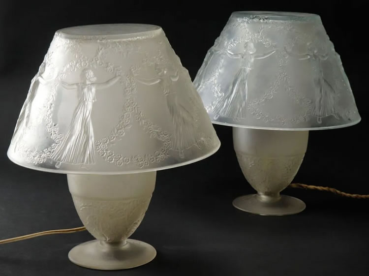 Rene Lalique  Six Danseuses Lamp 