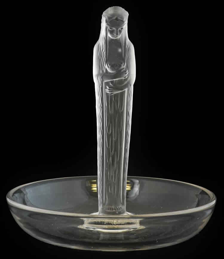 R. Lalique Statuette De La Fontaine Ash Receiver