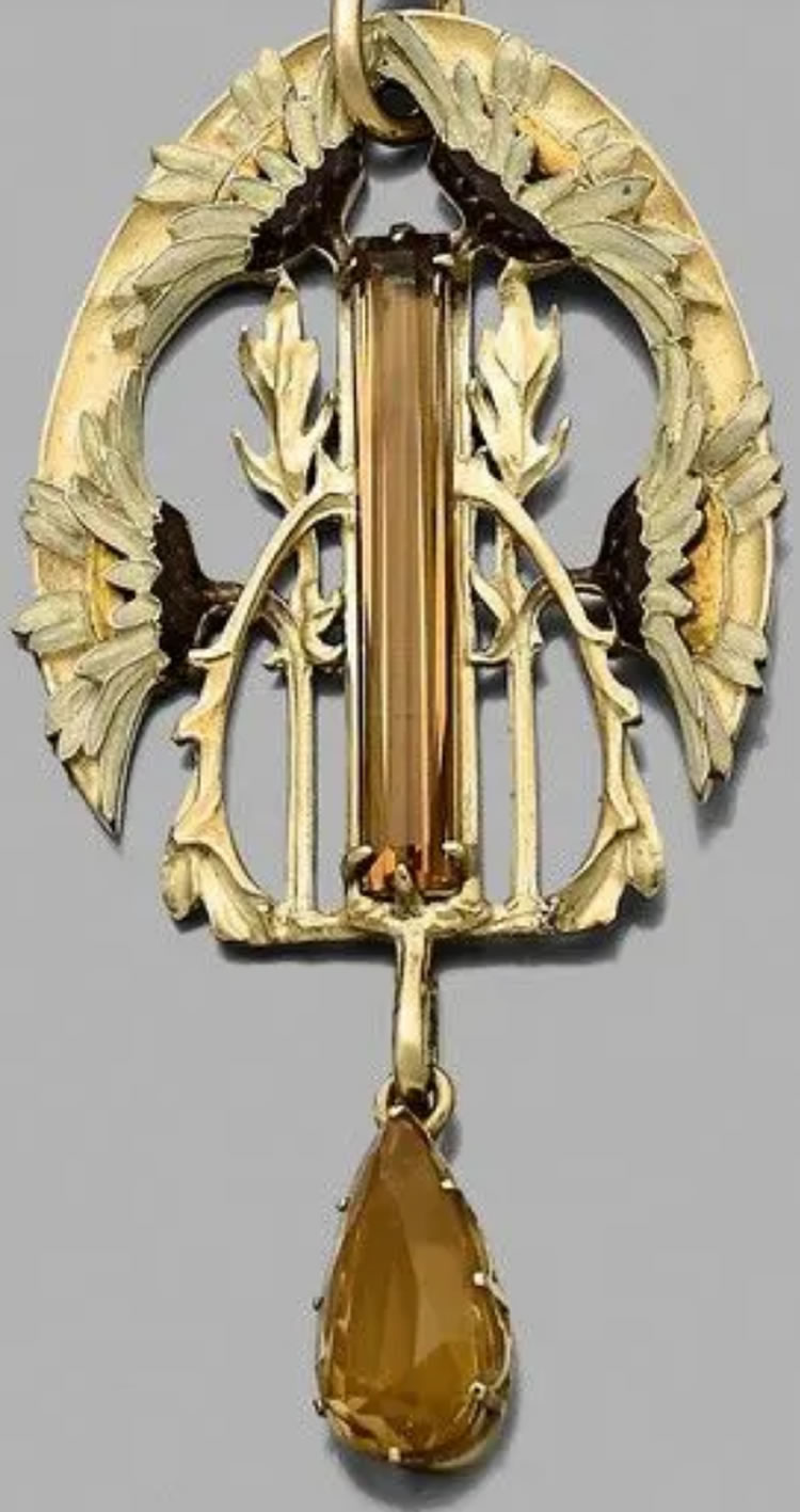 Rene Lalique Tournesols et Branches Pendant