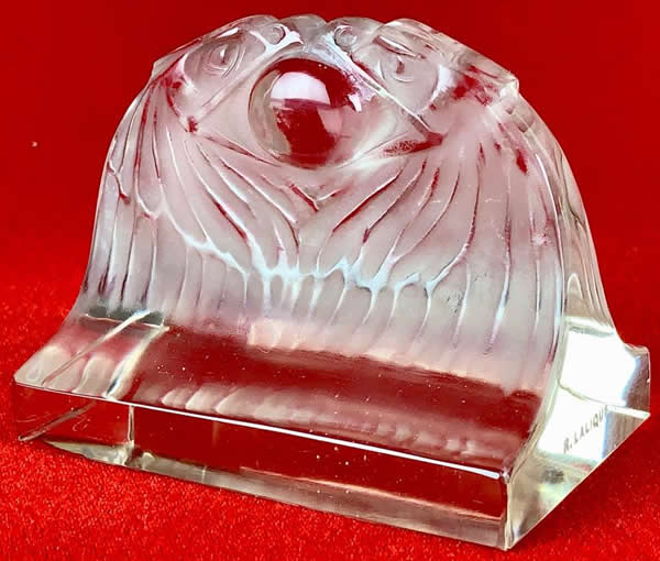 R. Lalique Two Eagles Paperweight