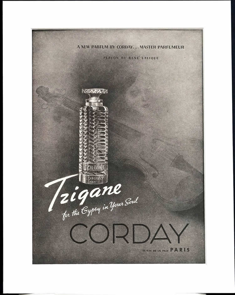 R. Lalique Tzigane Corday Magazine Ad