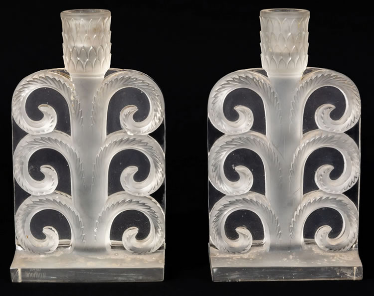 Rene Lalique  Volutes Candleholder 
