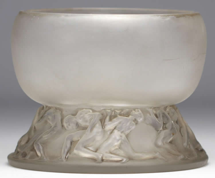 R. Lalique Wrestlers Vase