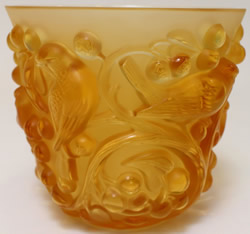 Avallon Lalique France Crystal Vase Signed Lalique ® France