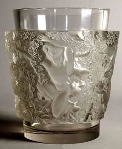 Bacchus Lalique France Crystal Vase