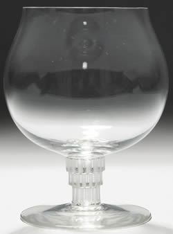 Bambou Lalique France Crystal Modern Glass Brandy Snifter