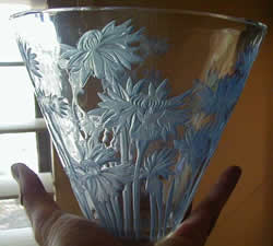 Bluets Lalique France Crystal Vase