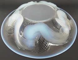 Calypso Lalique France Crystal Bowl In The Coupe-Ouverte Form Underside View