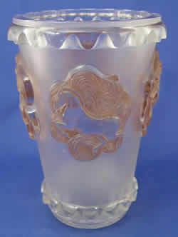 Camargue Lalique France Crystal Vase Decorated With Horses