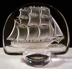 Caravelle Lalique France Crystal Letter Seal Paperweight