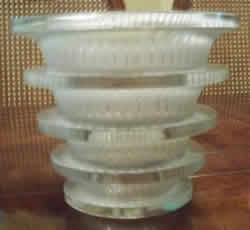 Chevreuse Lalique France Crystal Modern Vase Plain Edges Version