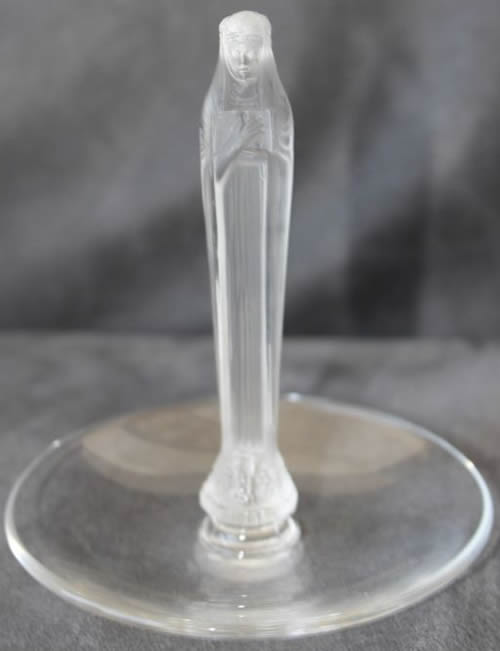 Clos Sainte Odile Lalique France Modern Crystal Ashtray With Clos Sainte Odile Lettering Around Foot And CRISTAL LALIQUE FRANCE Signature