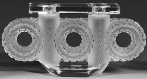 Cluny Lalique France Crystal Modern Candleholder