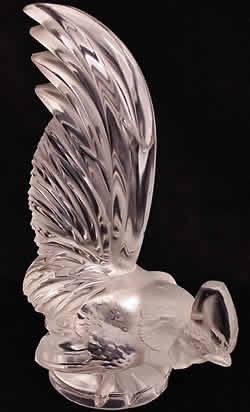 Coq Nain Rooster Lalique France Crystal Modern Paperweight