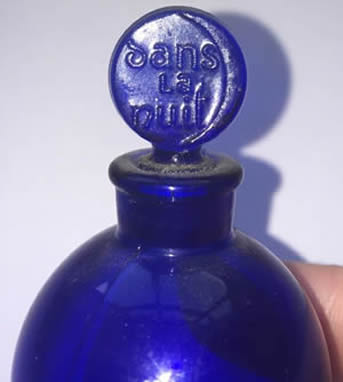 Stopper Close Copy Of Dans La Nuit-5 Originally Made For Worth Marked Only BOTTLE MADE IN FRANCE And Having A Stopper Molded dans la nuit