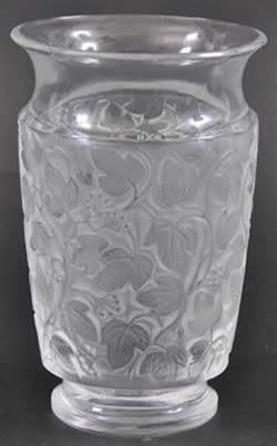 Deauville Lalique Francce Modern Crystal Vase