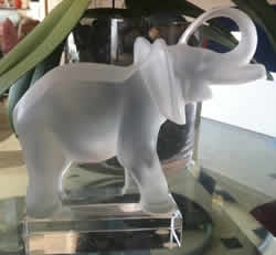 Elephant Lalique France Crystal Paperweight