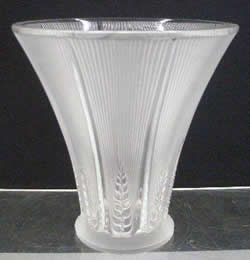Epis Lalique France Crystal Modern Vase