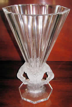 Faune Lalique France Crystal Vase