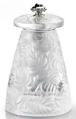Feuilles Lalique France Crystal Modern Pepper Mill
