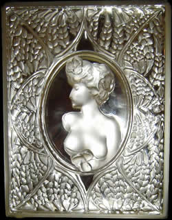 Fougeres Plaque Copied From One Face Of The R. Lalique Fougeres Perfume Bottle