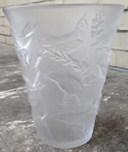 Grives Lalique France Modern Cyrstal Glass Vase
