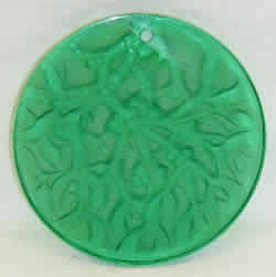 Gui Green Lalique France Modern Crystal Medallion