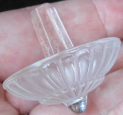 Marguerite Toupie Lalique France Modern Crystal Spinning Top Side View