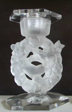 Mesanges Lalique France Crystal Candlestick