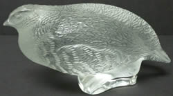 Perdrix Couchee Pigeon Lalique France Crystal Decoration