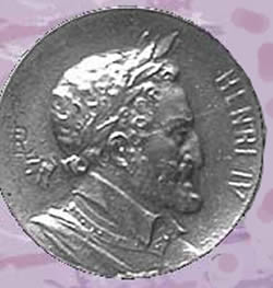 Louis Armand Rault Medallion of Male Figure In Profile Molded Henri IV with LR Signature - RL Signature