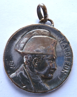 Louis Armand Rault Pendant of Male Figure Wearing A Hat In Profile Molded Napoleon I with LR Signature - RL Signature