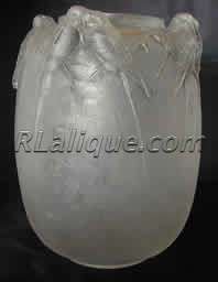 R Lalique Cire Perdue Vase Huit Perruches