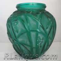 R Lalique Vase Sauterelles