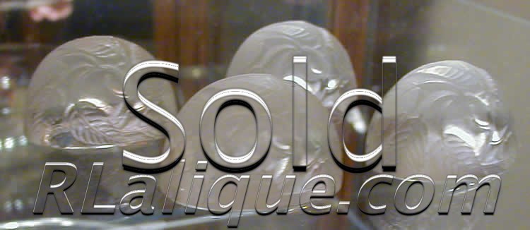 Rene Lalique Menu Holders Set Feuilles