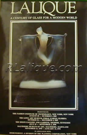 Lalique Exhibition - Sale - Museum Poster: Lalique - A Century of Glass for the Modern World: An Exhibition Poster: From an Exhibition or Sale of Rene Lalique Works