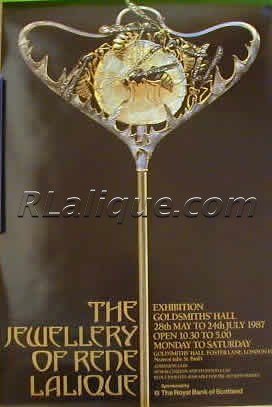 Lalique Exhibition - Sale - Museum Poster: The Jewellery of Rene Lalique: An Exhibition Poster: From an Exhibition or Sale of Rene Lalique Works