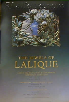 Lalique Exhibition - Sale - Museum Poster: The Jewels of Lalique: An Exhibition Poster: From an Exhibition or Sale of Rene Lalique Works